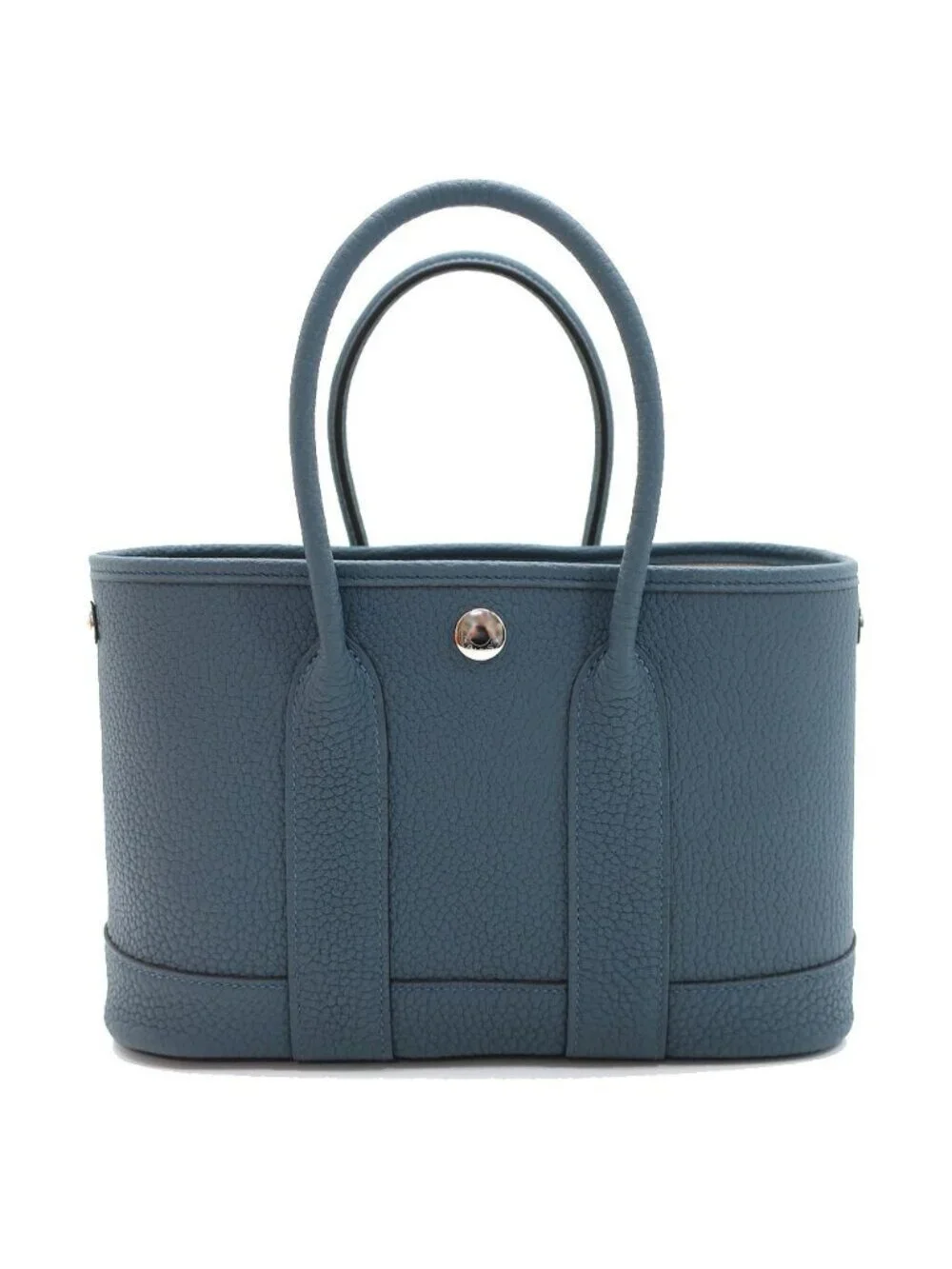 Hermes Ten Neo Garden 23 Blue Tonpet Negonda Handbag Leather